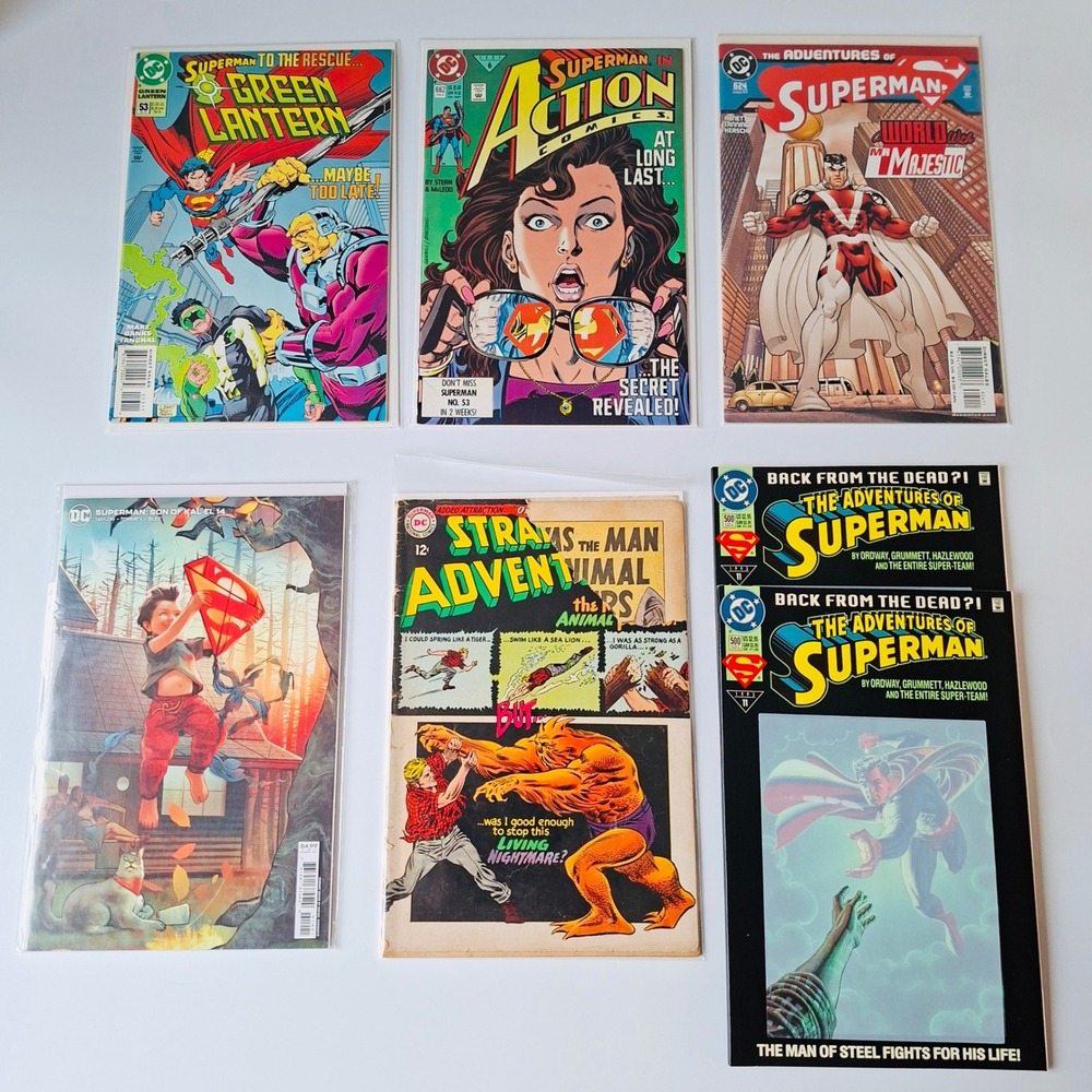 7 DC Comics Lot Superman Strange Adventures 180 1st Animal Man Green Lantern 53